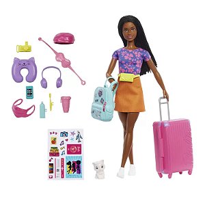 Boneca Barbie com Acessórios - Conjunto de Viagem - HGX55 - Mattel