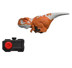 Jurassic World Click Tracker Atrociraptor Laranja - Com Controle - GYN38 - Mattel