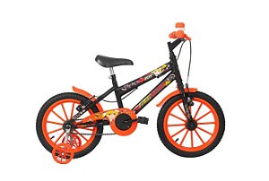 Bicicleta Infantil Aro 16 Free Action Joy - Freio V-Brake - Preto e Laranja  - 021 - Status Bike