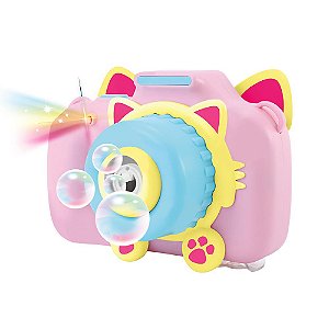 Lançador Mania de Bolha Câmera Gato - DMR6208 -  Dm toys