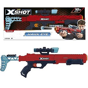 Lançador X-Shot Red - Hawk Eye - 16 Dardos - 5716 - Candide