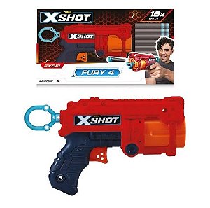 Lançador X-Shot Red - Fury 4 - 16 Dardos - 5710 -Candide
