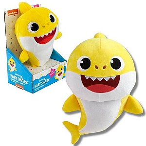 Pelúcia Baby Shark - Amarelo - Bebê Tubarão - 2357 - Sunny