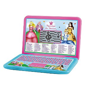 Laptop 60 Atividades Bilingue Princesas - DMT6217 - Dm Toys