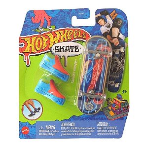 Skate De Dedo Hot Wheels C/ Tenis E Carrinho