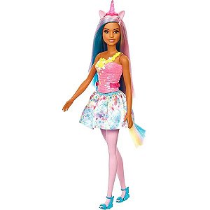 Barbie Fantasia - Boneca Unicórnio - HGR21 - Mattel