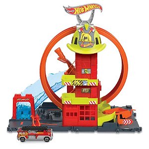 Pista Hot Wheels City - Posto De Bombeiros - Super Loop - HKX41 - Mattel