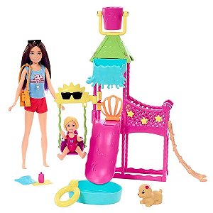 Barbie Skipper Parque Aquático com Boneca e Pets - HKD80 - Mattel
