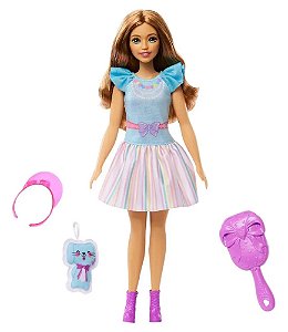 Minha Primeira Barbie - Com Bolsa Gatinho Azul - HLL18 - Mattel