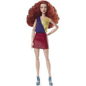 Barbie - Boneca Fashionista morena com cabelo encaracolado e