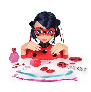 Busto Miraculous Ladybug Head Styling Deluxe Com Acessórios - BR1579 - Multikids