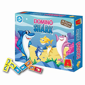 Jogo Dominó Shark 28 Peças  – 3031179 - Algazarra Brinquedos