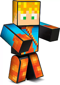 Boneco YouTuber Lopers Minecraft Articulado 25cm - 3031221 - Algazarra Brinquedos