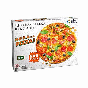 Quebra-Cabeça Redondo Formato De Pizza - 500 Peças - 7907781 - Pais e Filhos