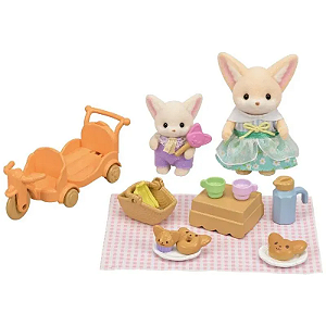 Sylvanian Families Piquenique Ensolarado - Irmã e Bebê Raposas - 5698 Epoch