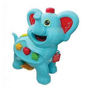 Amiguinho Comilão Elefante - Azul  - 421 -Mercotoy
