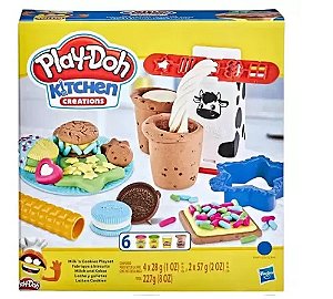 Play Doh Kit Leite E Biscoitos C/ 6 Potes De Massinha - E5471 - Hasbro