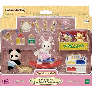 Sylvanian Families - Caixa de Brinquedos Bebê Coelho Neve e Bebê Panda - 5709 Epoch