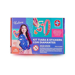 Kit Tiara e Stickers com Diamantes da Luluca - 2200032 - Estrela