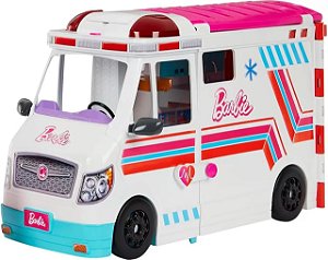 Barbie - Ambulância e Clinica Móvel Da Barbie - C/ Luz e Som - HKT79 - Mattel