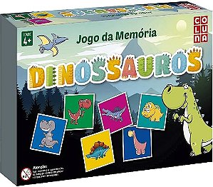 Jogo da Memória Cartonado Dinossauro 40 Peças Pais e Filhos na
