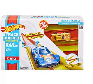 Pista Hot Wheels Track Builder  Expansão Conjunto De Pista Dobrável - GLC87/GLC91 - Mattel