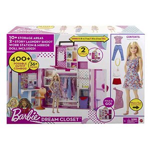 Barbie Closet Luxo Fashionista E Acessórios Guarda Roupa em