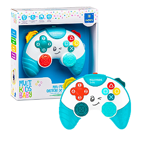 Controle Infantil Azul - Meu Primeiro Controle de Videogame - Luz e Som - BR1643 - Multikids