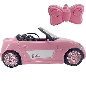 Carro Controle Remoto 3 Funções Barbie Rosa Original Candide