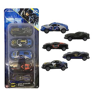 Kit Com 5 Mini Veículos Pull Back Batman - 4620 - Candide