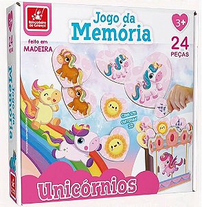 Jogo Da Memória Unicórnios - 2402 - Brincadeira De Criança