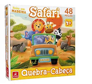 Quebra Cabeça Safari - 48 Peças - 2501 - Brincadeira De Criança
