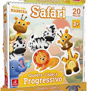 Quebra Cabeça Progressivo - Safari - 2365 - Brincadeira De Criança