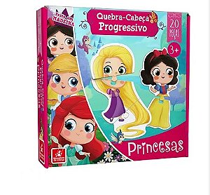 Quebra Cabeça Progressivo - Princesas - 2389 - Brincadeira De Criança