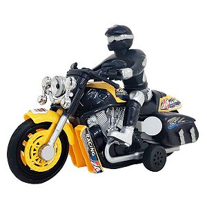 Moto Fricção Pull Back Racing - Com Boneco - DMT6485 - Dm Toys