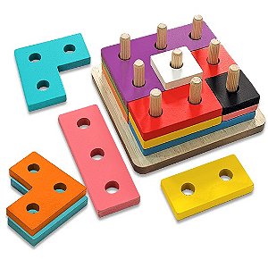Encaixe Divertido Formas e Cores Tetris Pedagógico - 336.45.99 - Toy Mix