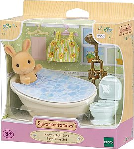 Sylvanian Families Conjunto Hora Do Banho - Menina Coelho - 5550 - Epoch