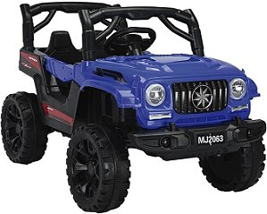 Carro Elétrico Infantil Jipe Esportivo 12V - Azul - 771 - Bang Toys