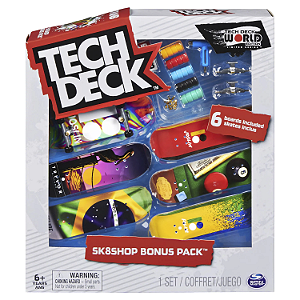 Skate de Dedo - Tech Deck Sk8 Shop Bonus Revive Pack com 6 - 2892 - Sunny