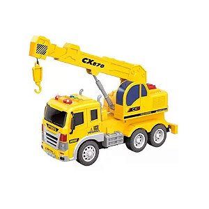 Caminhão Mega Construtor Guindaste - A Fricção Com Luz E Som - 9219 - Zippy Toys