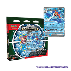 Box Pokémon Deck Baralho de Batalha Deluxe - Quaquaval ex  - 33098 - Copag