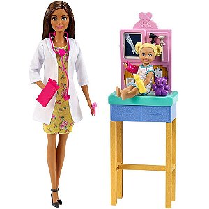 Barbie Conjunto Profissões Médica Pediatra Morena - DHB63/GTN52 - Mattel