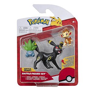 Pokémon Figuras de Ação - Oddish, Umbreon e Chimchar - 2603 - Sunny