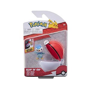 Boneco Pokémon Piplup + Pokébola - 2606 - Sunny