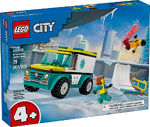 Lego City - Ambulância de Emergência e Snowboarder 79 peças - 60403