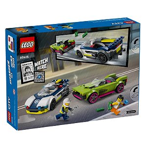 Lego City - Perseguição De Carro Da Policia e Muscle Car - 213 Peças - 60415 - Lego