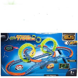 Pista Glow Speed Track Giro 360 - Brilha No Escuro - 9171 - Zippy Toys