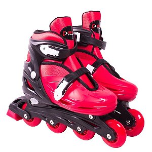 Patins Roller Radical - Vermelho - Regulável - Tam. 33-36 M - 367200 - Bel Sports