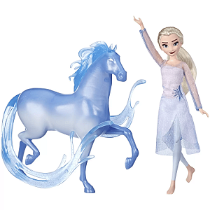 Boneca Disney Frozen 2 Cavalo Nokk e Elsa - E5516 - Hasbro