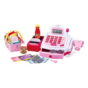 Caixa Registradora Hora Das Compras - Rosa -DMT3815 - Dm Toys